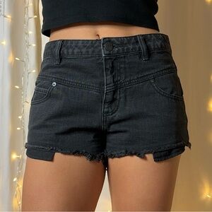 Free People Black Jean Shorts